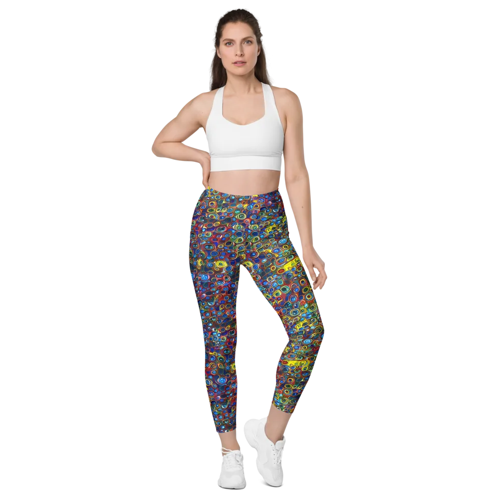 Vortex Mosaic on Leggings with Pockets — Front
