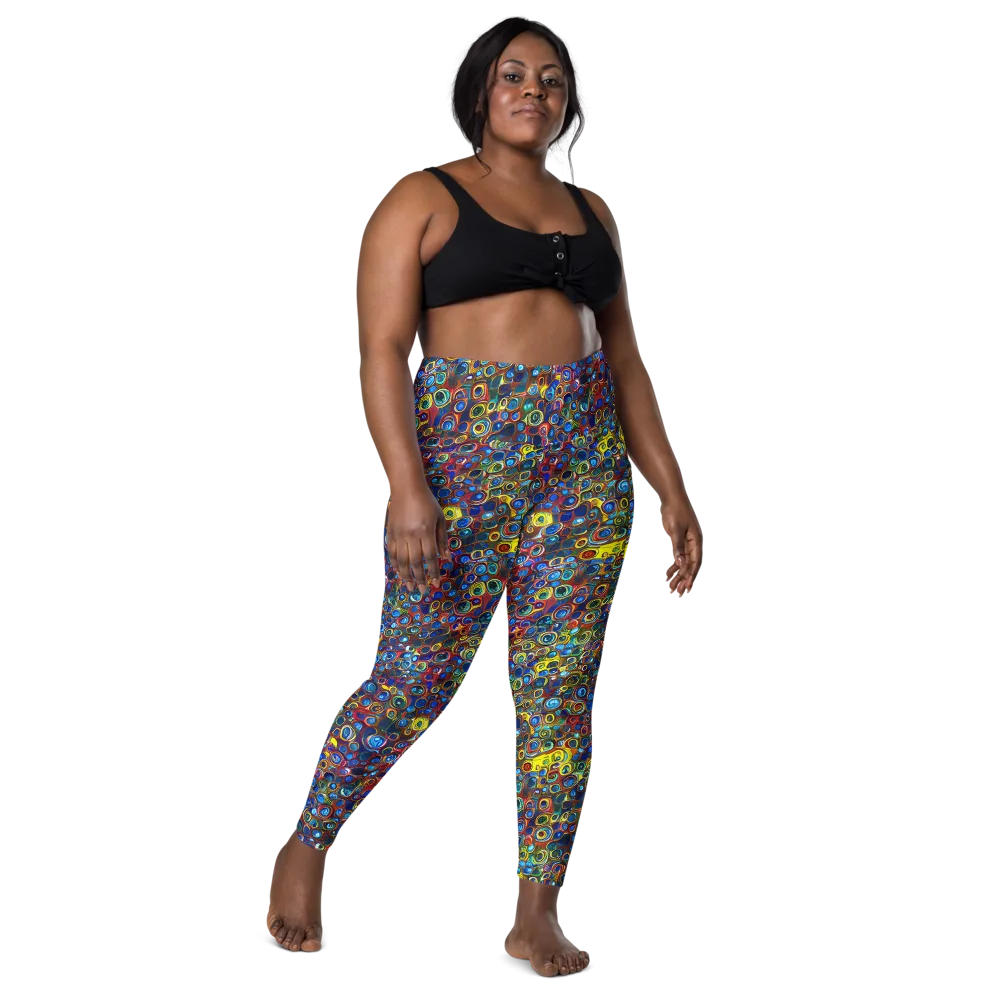 Vortex Mosaic on Leggings with Pockets — Front
