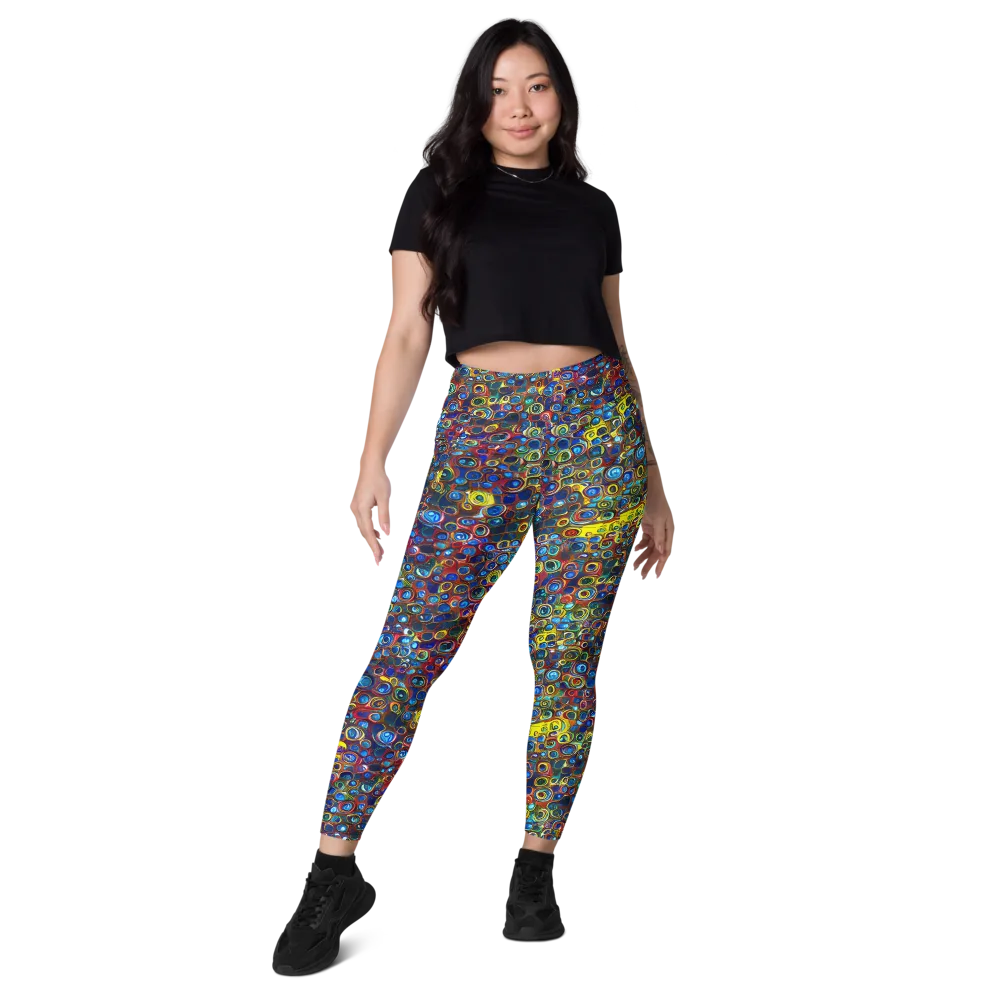 Vortex Mosaic on Leggings with Pockets — Front