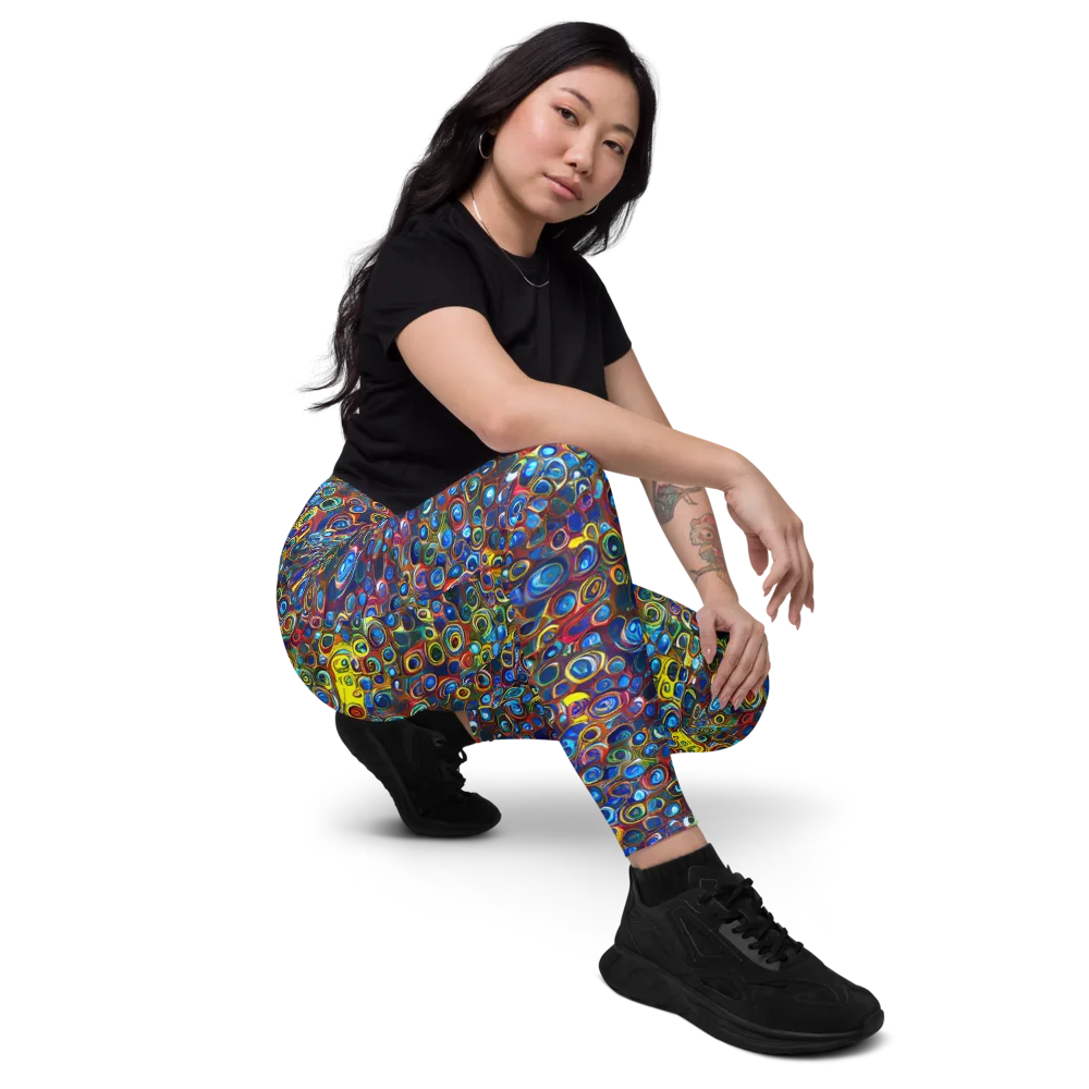Vortex Mosaic on Leggings with Pockets — Right Front