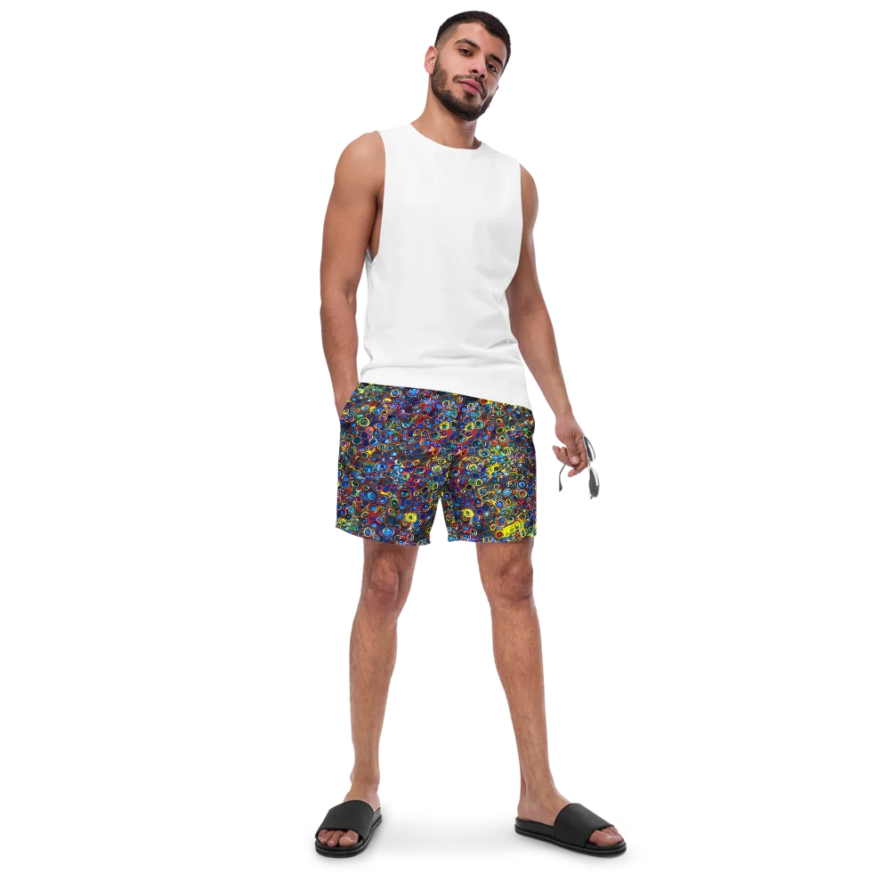 Vortex Mosaic on Swim Trunks — Front