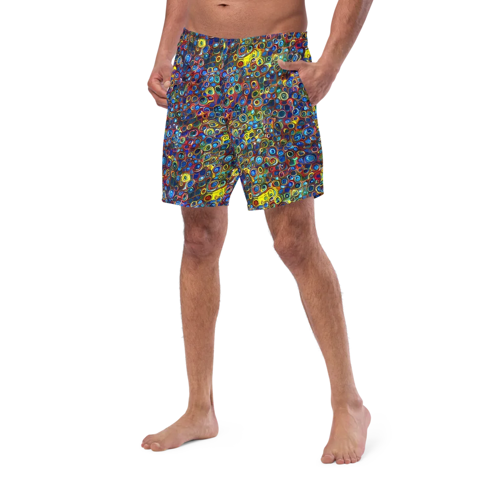 Vortex Mosaic on Swim Trunks — Left Front