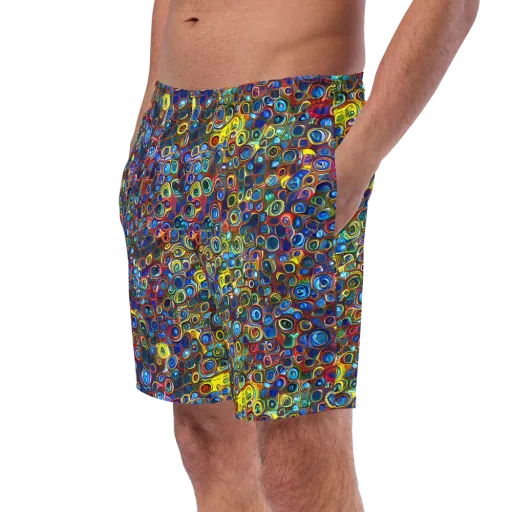 Vortex Mosaic on a Swim Trunks