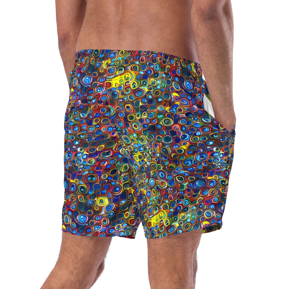 Vortex Mosaic on Swim Trunks — Right Back