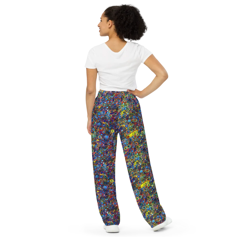 Vortex Mosaic on Wide-Leg Pants — Back