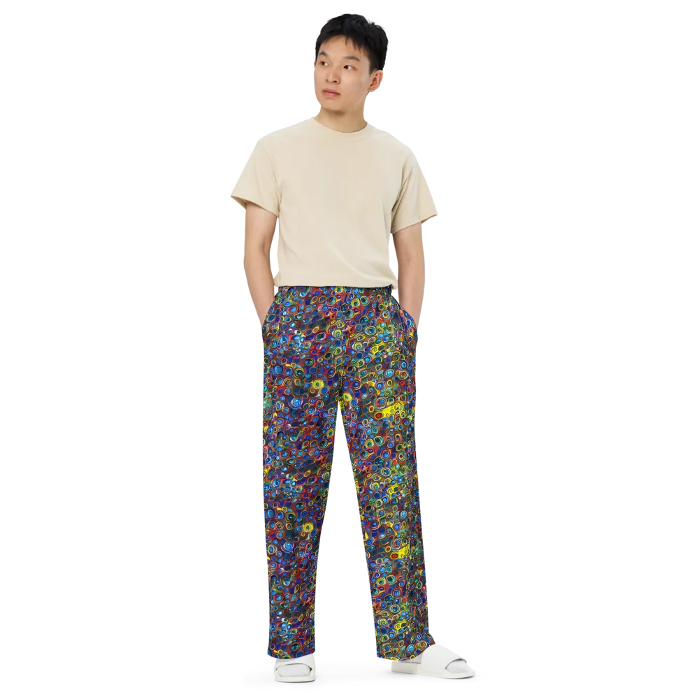 Vortex Mosaic on Wide-Leg Pants — Front