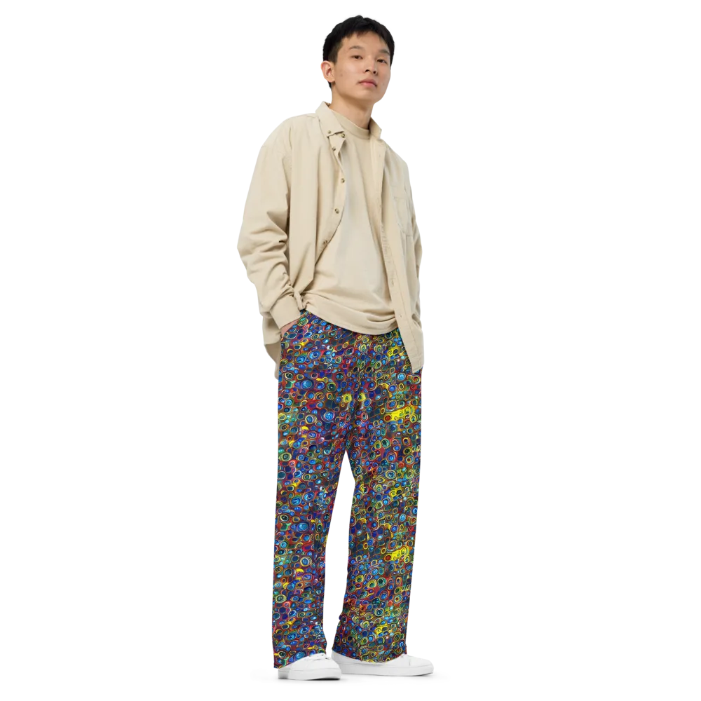 Vortex Mosaic on Wide-Leg Pants — Right Front