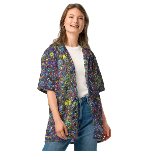 Vortex Mosaic on a Button Shirt