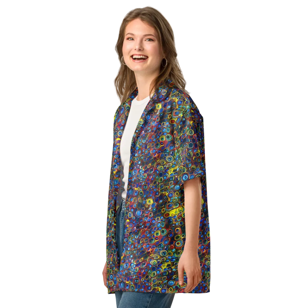 Vortex Mosaic on Button Shirt — Left Front