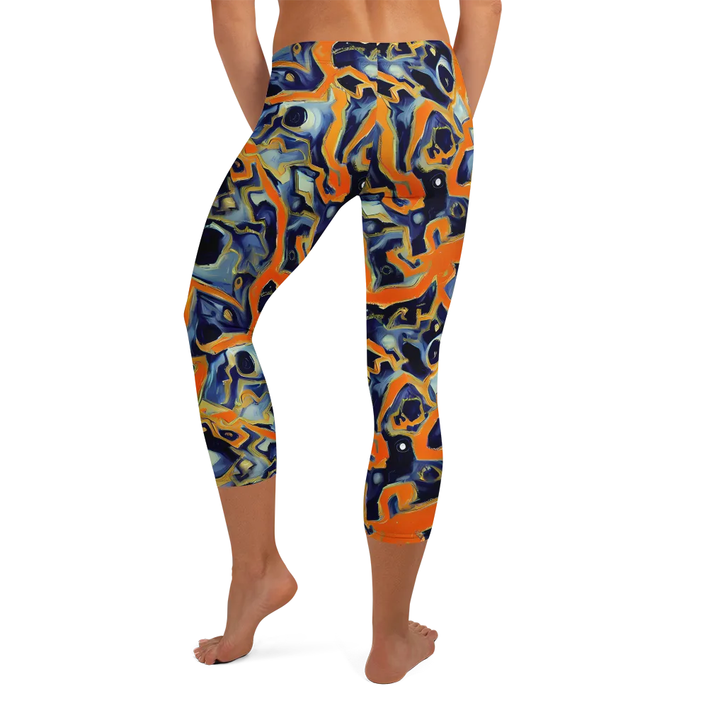 Sonic Melt on Capri Leggings — Back