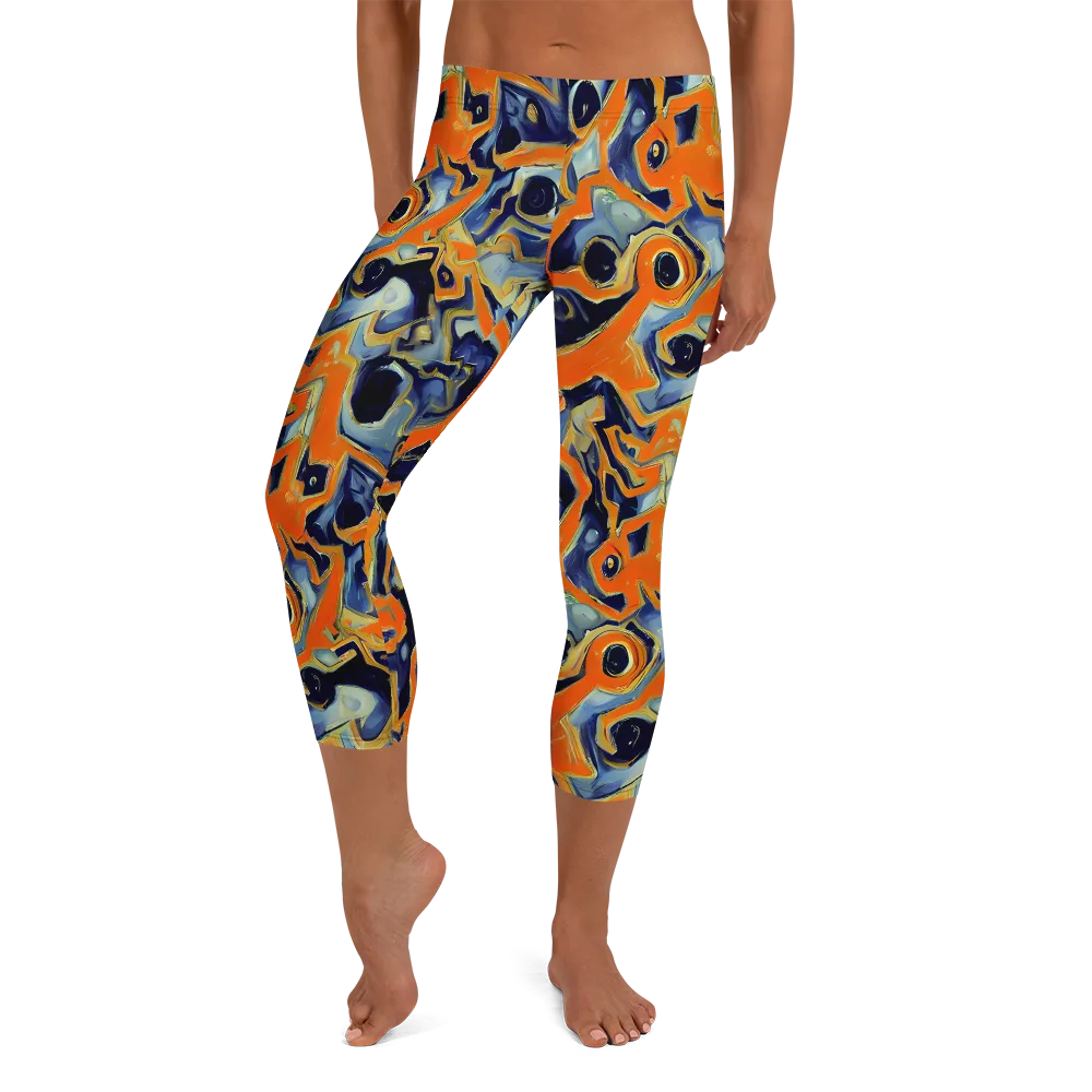 Sonic Melt on Capri Leggings — Front