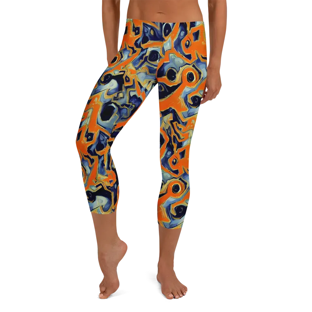 Sonic Melt on Capri Leggings — Front