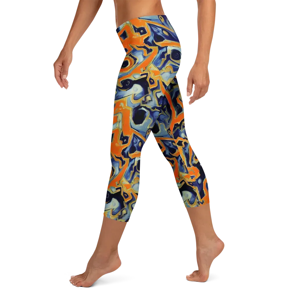 Sonic Melt on Capri Leggings — Left