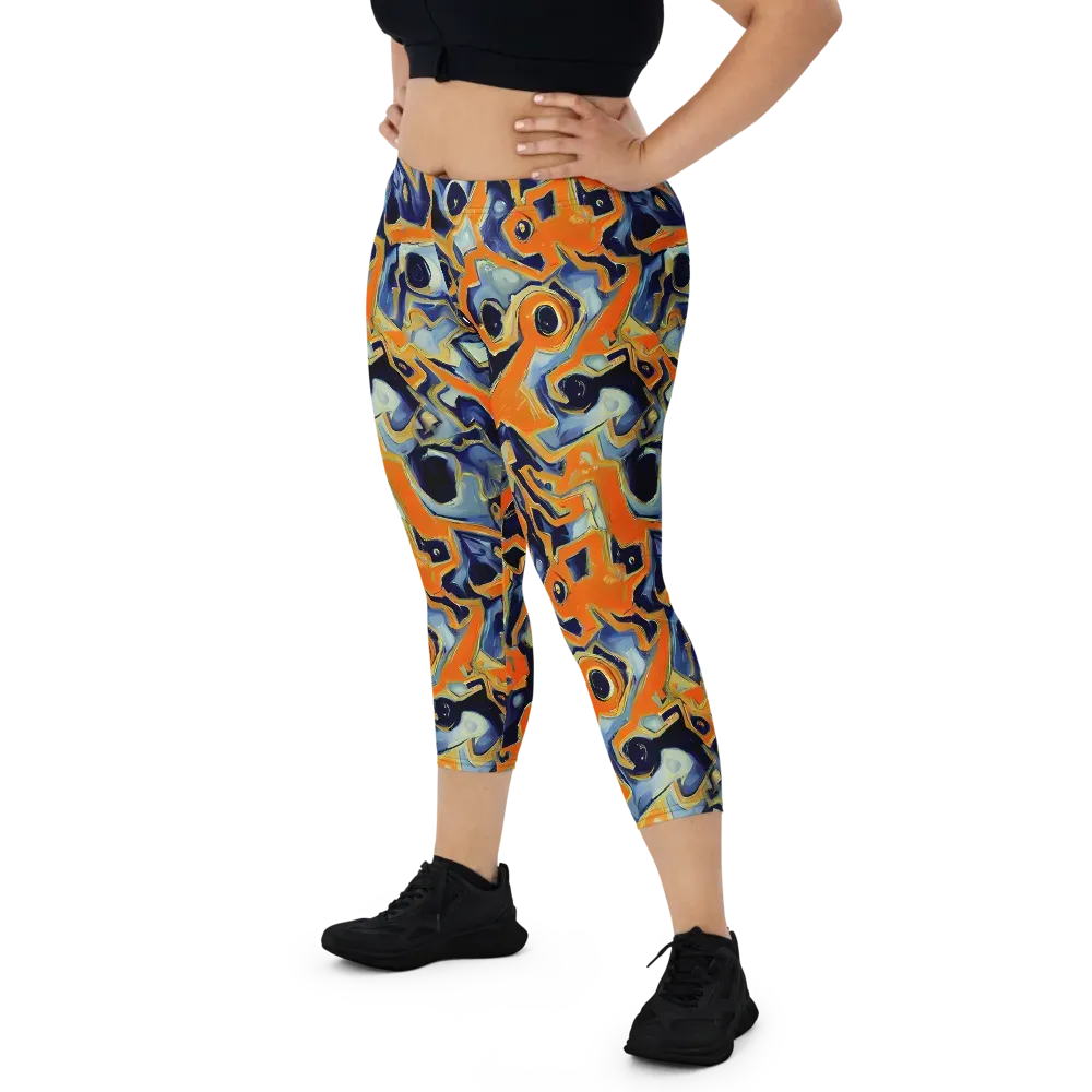 Sonic Melt on Capri Leggings — Front