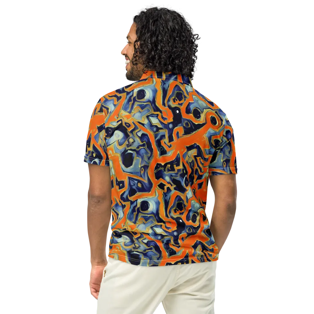 Sonic Melt on Men's Slim Fit Polo Shirt — Back