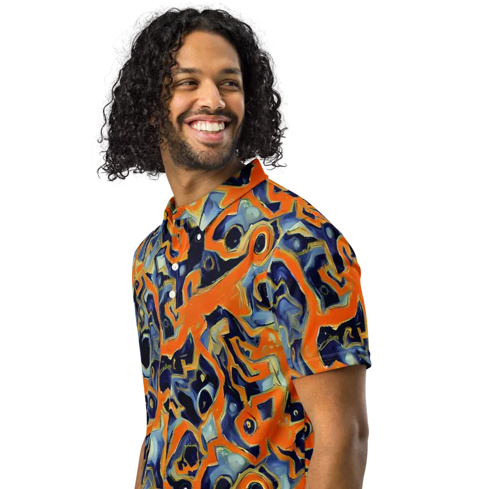 Sonic Melt on Men's Slim Fit Polo Shirt — Left Front