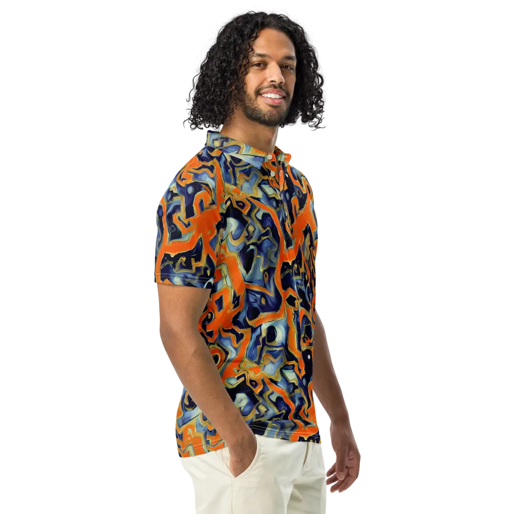 Sonic Melt on Men's Slim Fit Polo Shirt — Right Front