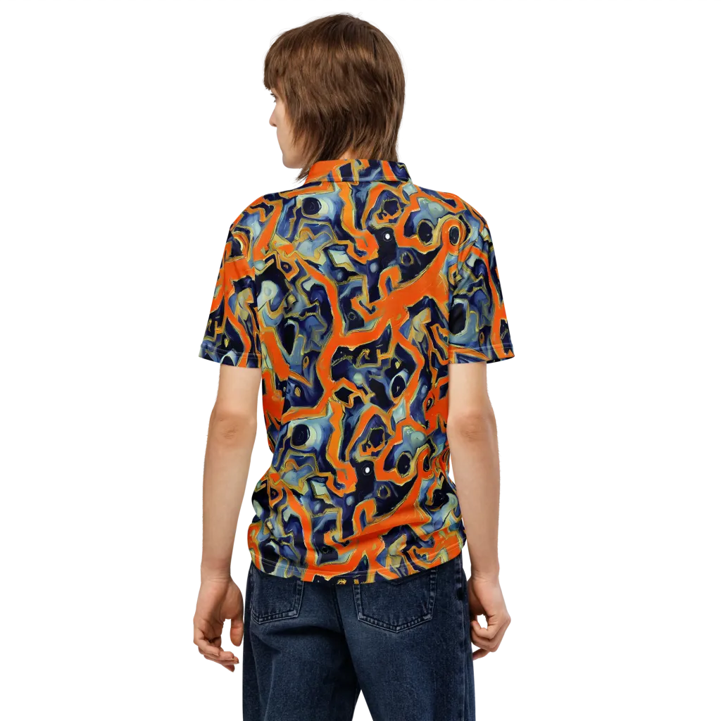 Sonic Melt on Men's Slim Fit Polo Shirt — Back