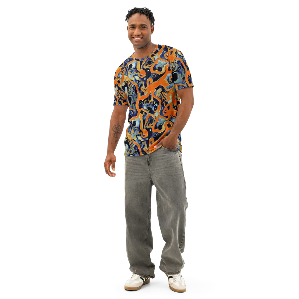 Sonic Melt on Men's Cotton Crew Neck T-Shirt — Front
