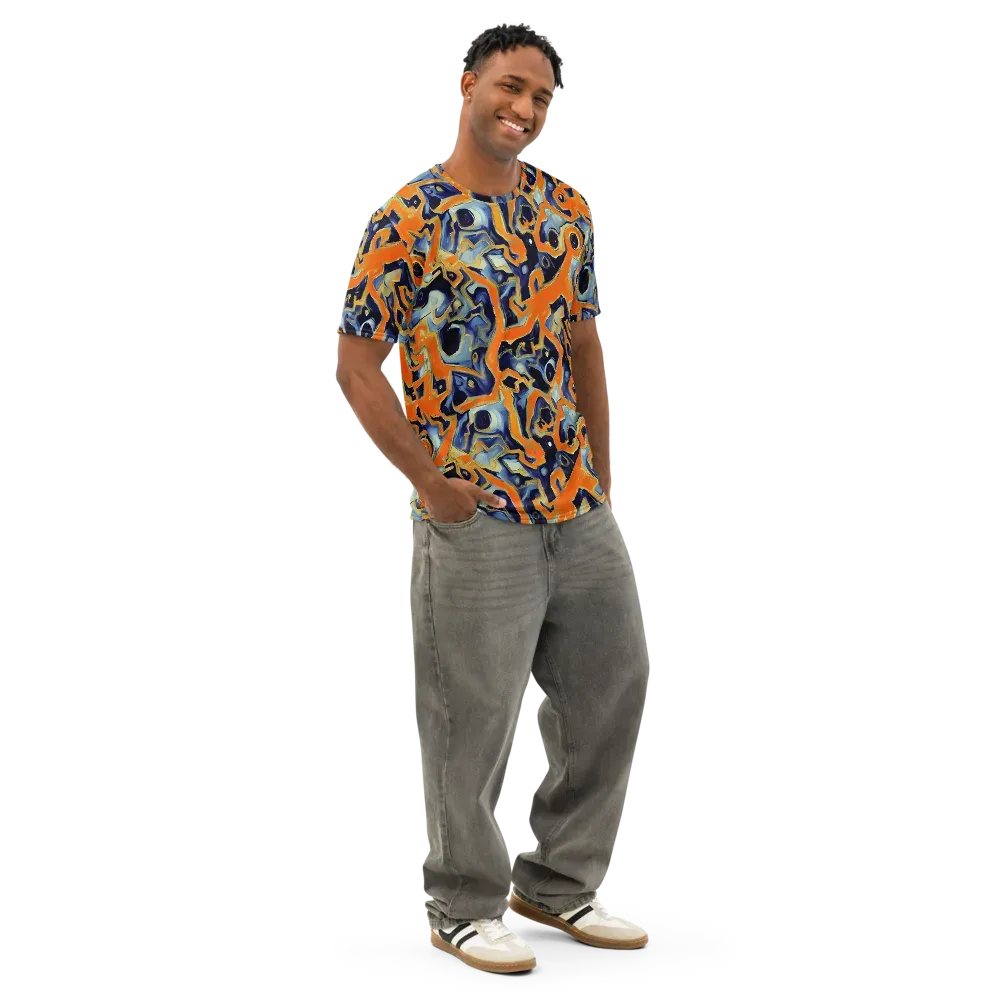 Sonic Melt on Men's Cotton Crew Neck T-Shirt — Right Front