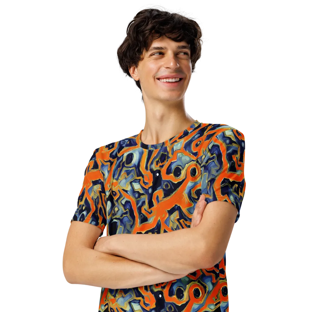 Sonic Melt on Men's Crew Neck T-Shirt — Left Front