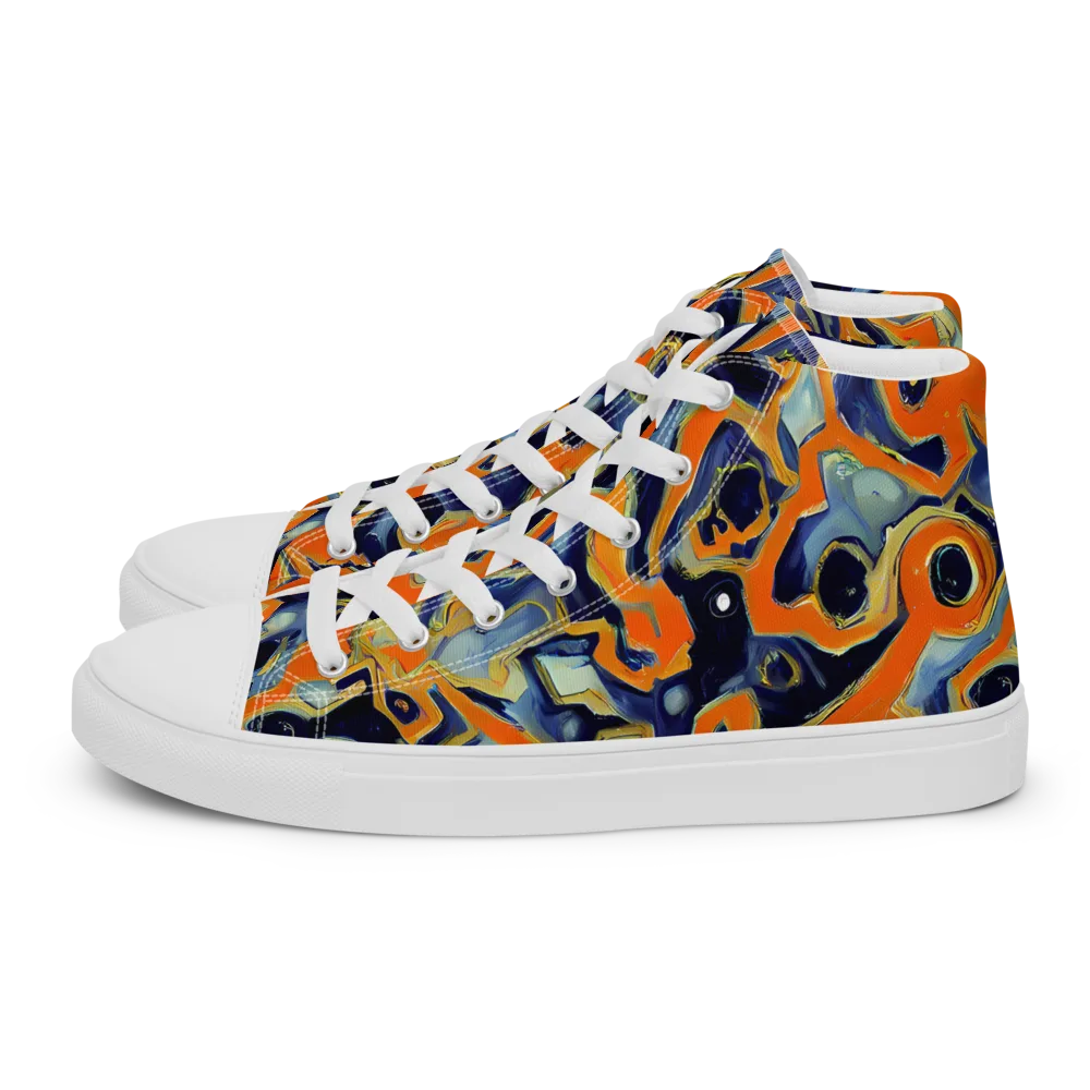 Sonic Melt on Men's High Top Canvas Shoes — Left