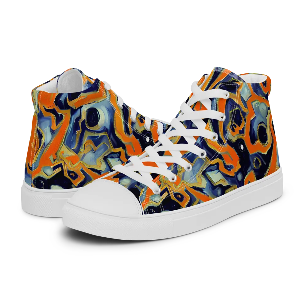 Sonic Melt on Men's High Top Canvas Shoes — Left