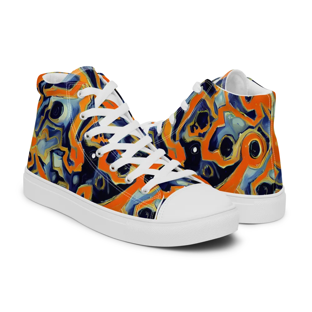 Sonic Melt on Men's High Top Canvas Shoes — Right