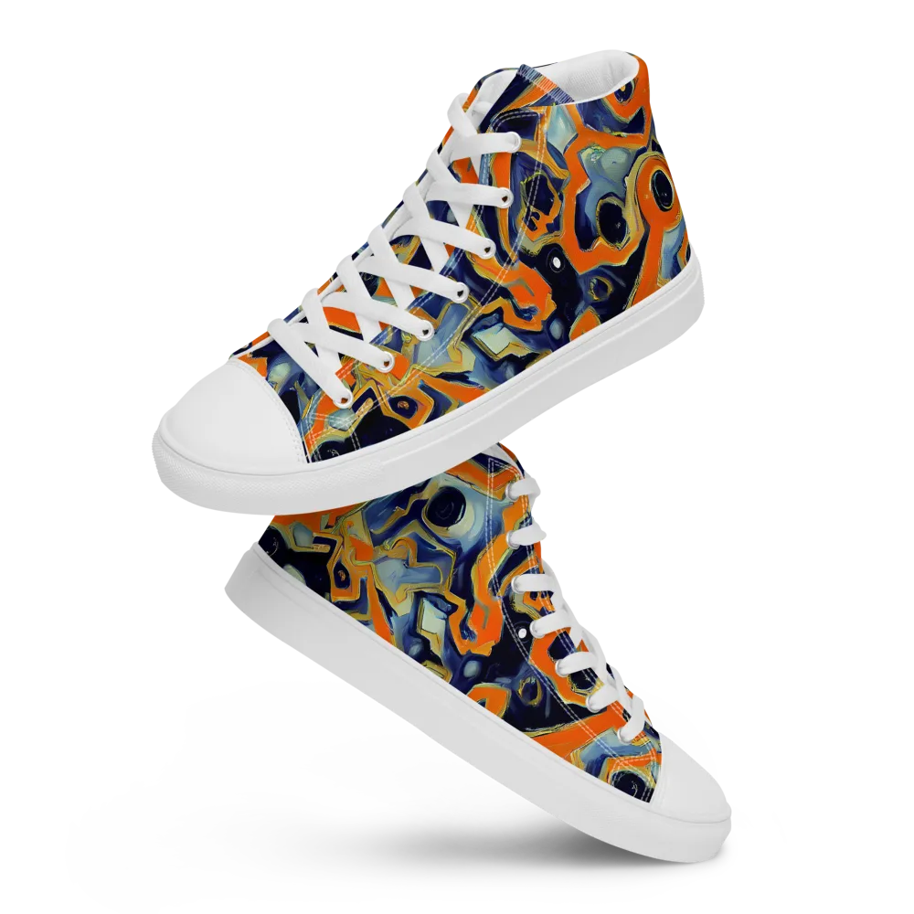 Sonic Melt on Men's High Top Canvas Shoes — Front
