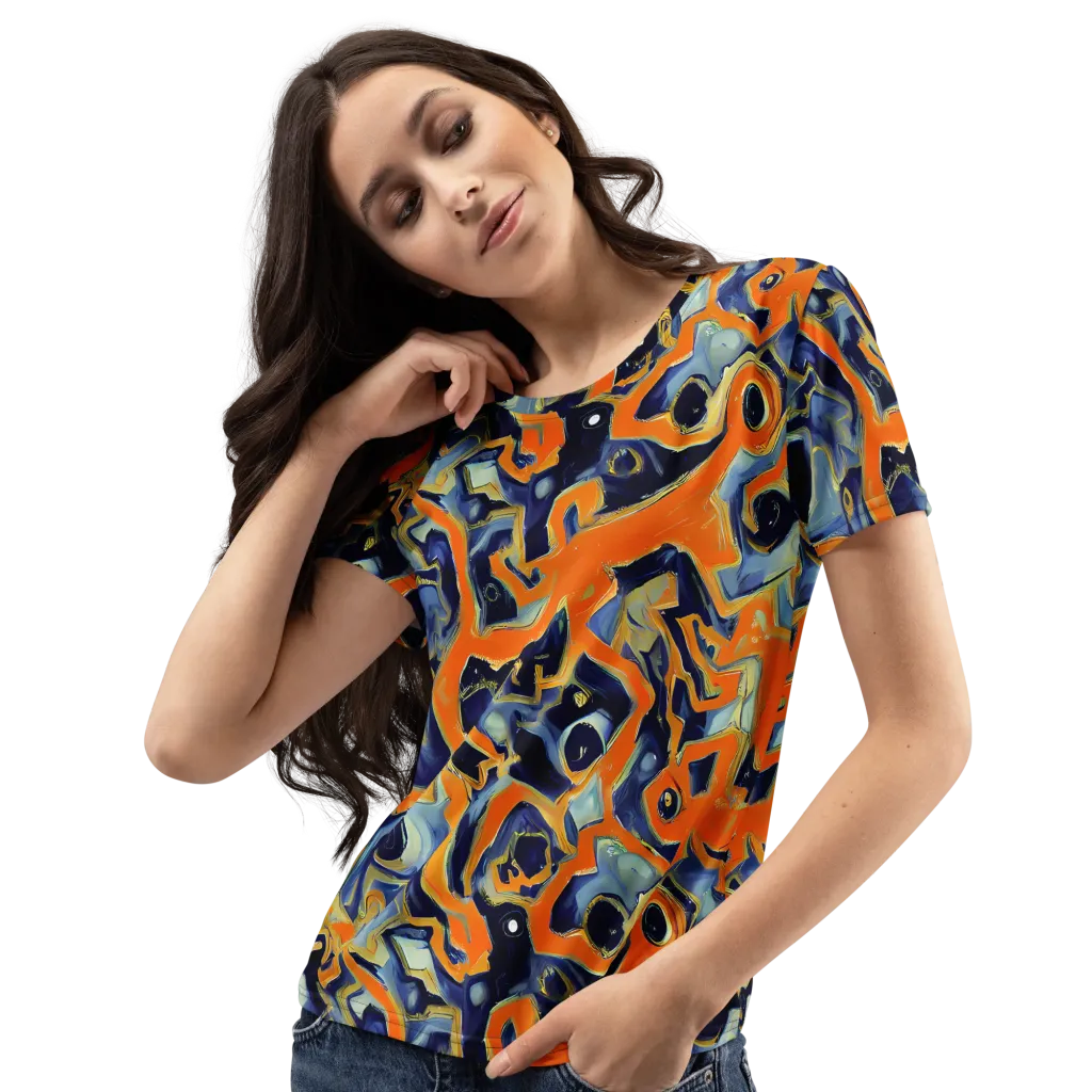 Sonic Melt on Women's Crew Neck T-Shirt — Left Front