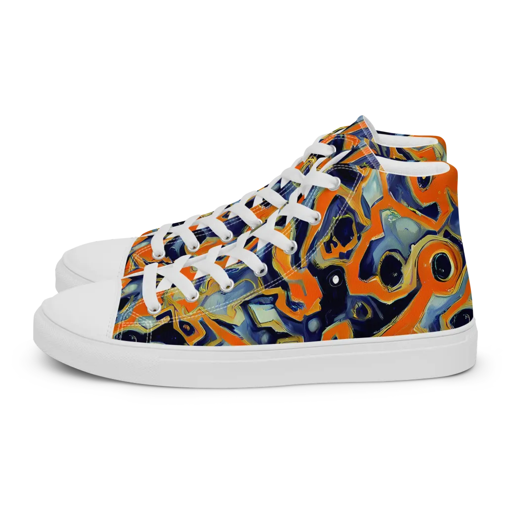 Sonic Melt on Women's High Top Canvas Shoes — Left