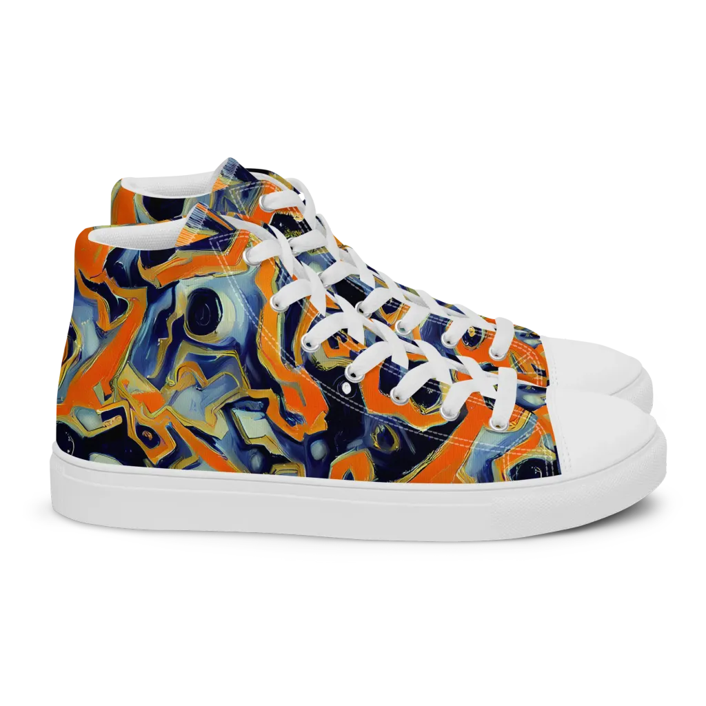 Sonic Melt on Women's High Top Canvas Shoes — Right
