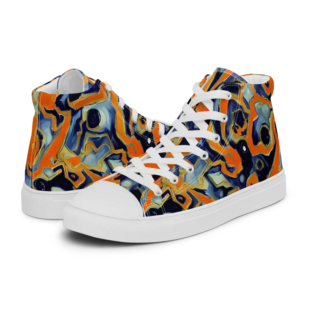Sonic Melt on Women's High Top Canvas Shoes — Left