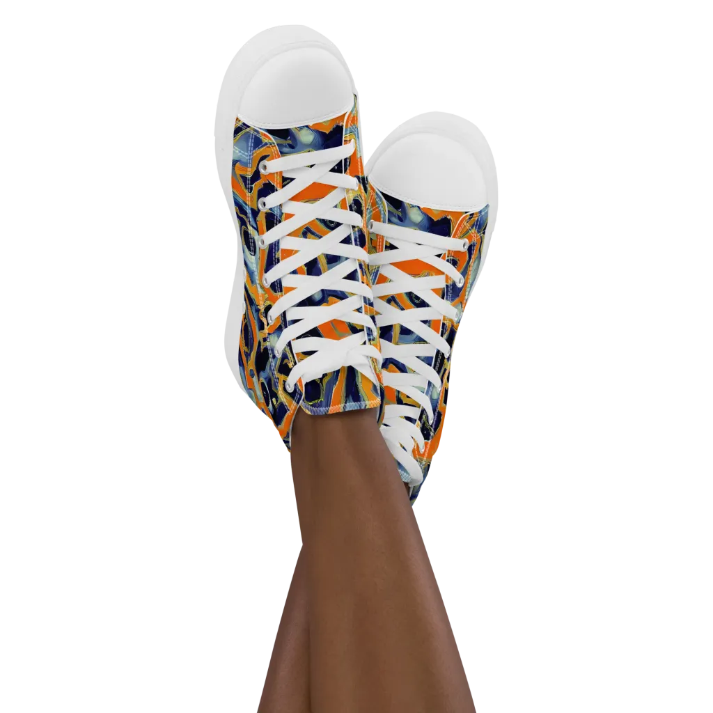 Sonic Melt on Women's High Top Canvas Shoes — Front