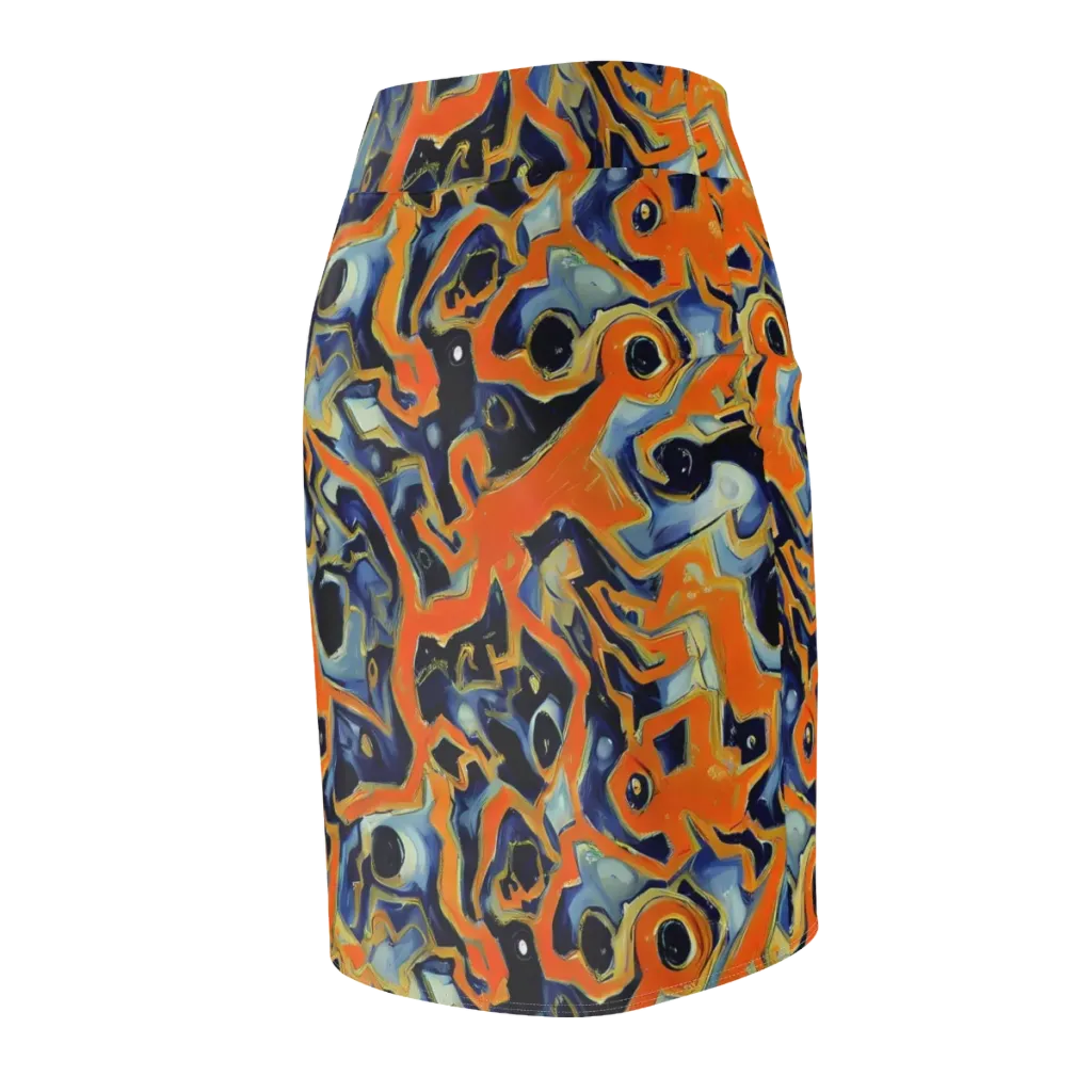 Sonic Melt on Pencil Skirt — Back Side
