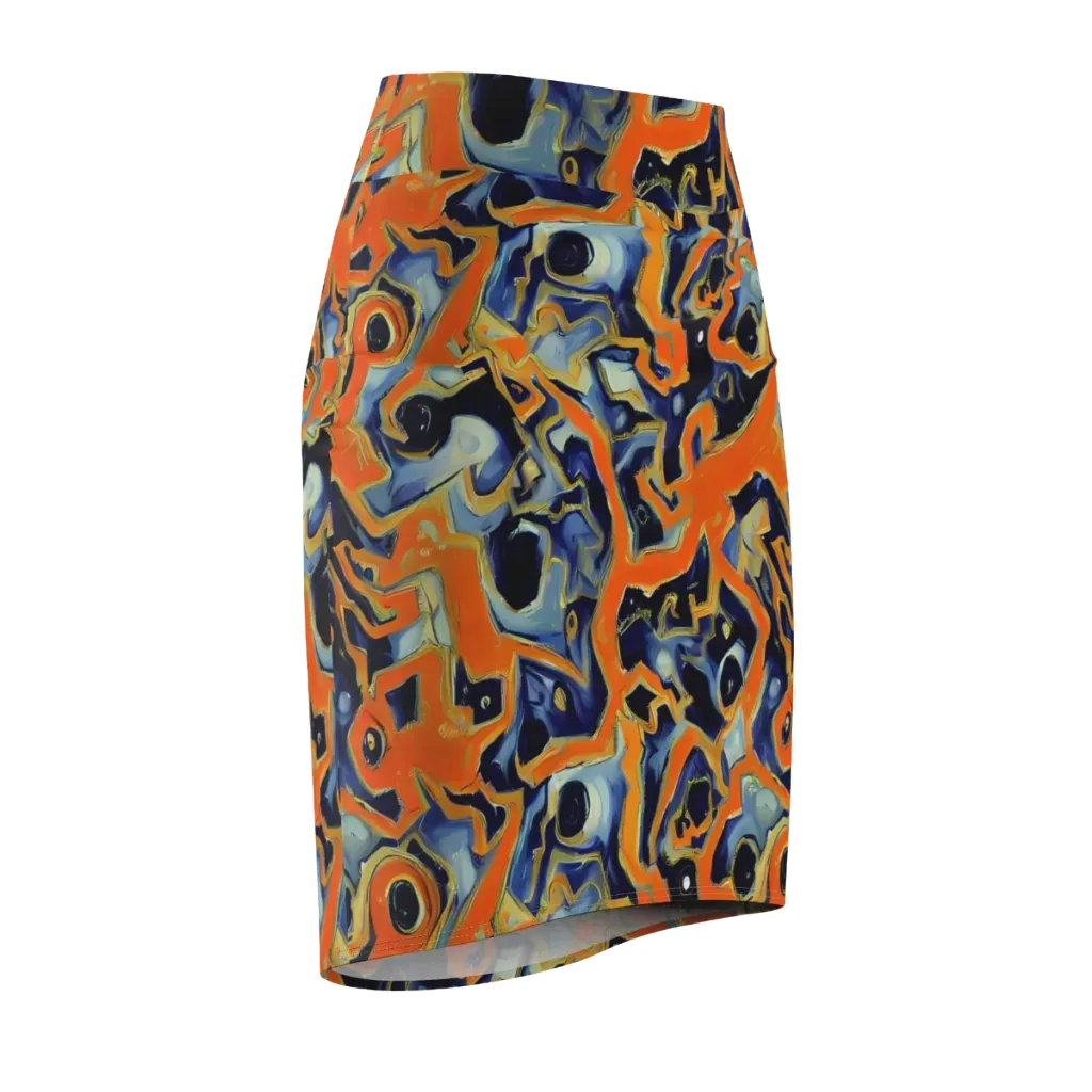 Sonic Melt on Pencil Skirt — Front Side