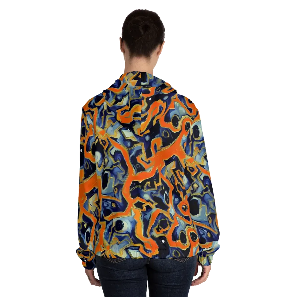 Sonic Melt on Women's Full-Zip Hoodie — Back On Person