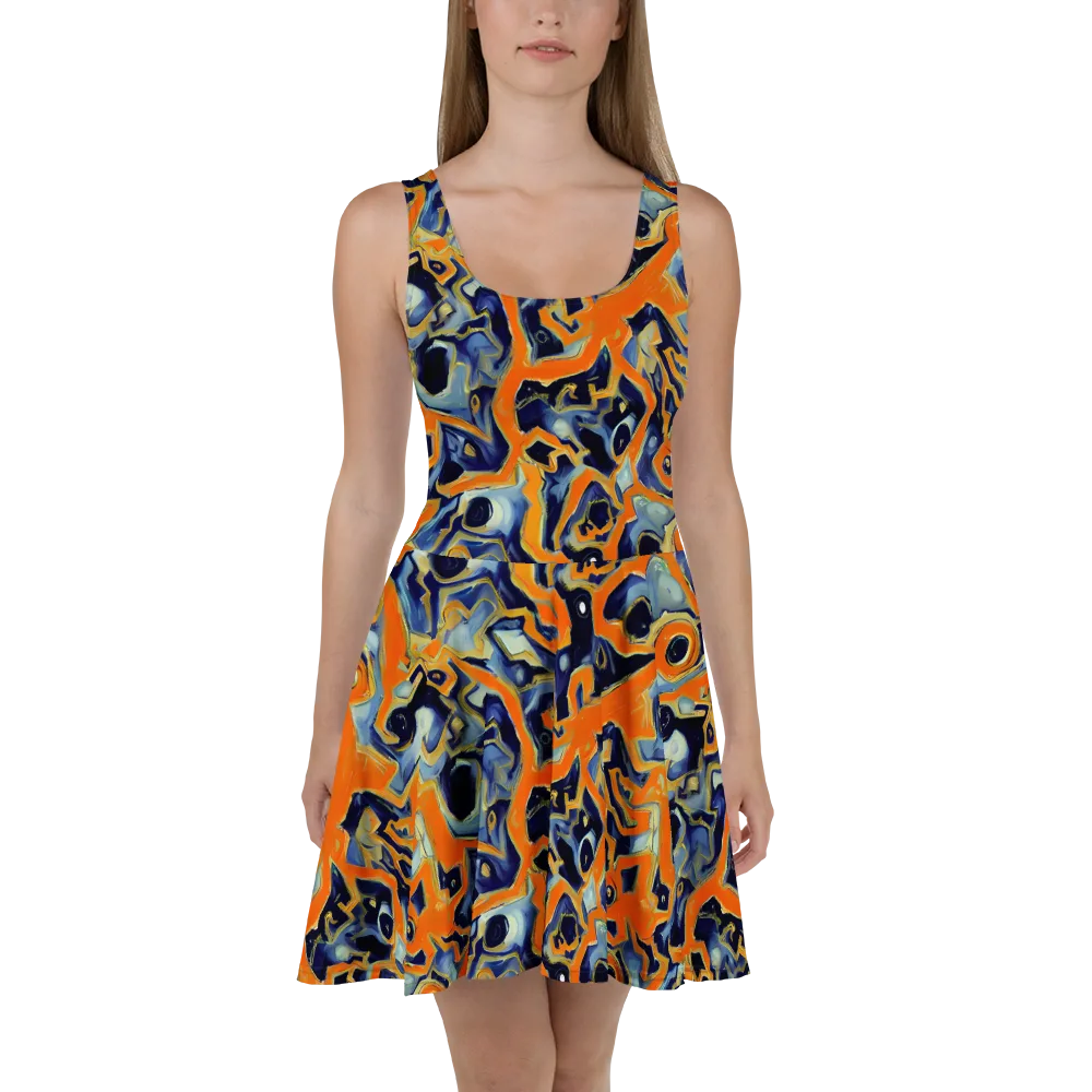 Sonic Melt on Skater Dress — Front