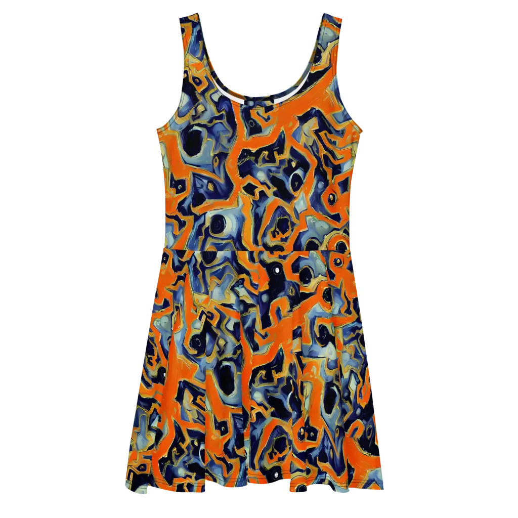 Sonic Melt on Skater Dress — Front