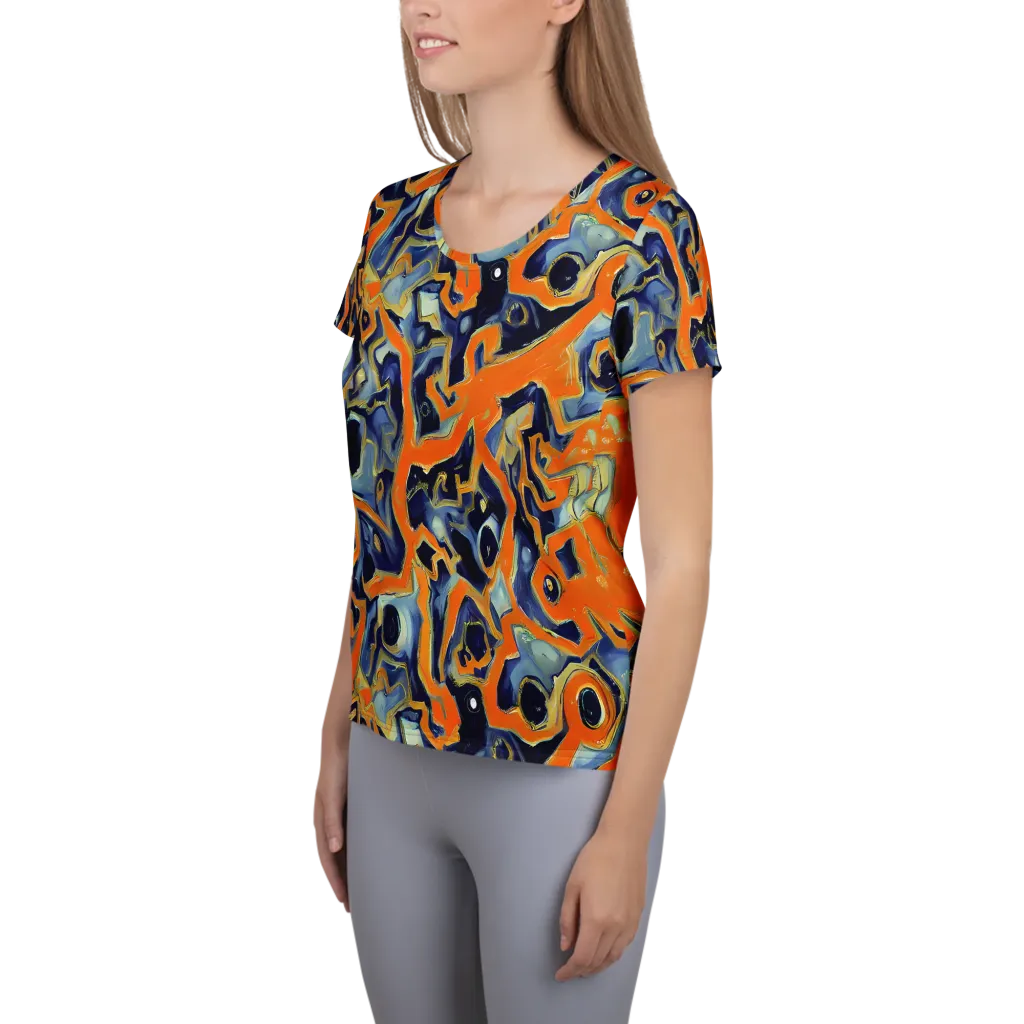 Sonic Melt on Women's Athletic T-Shirt — Left