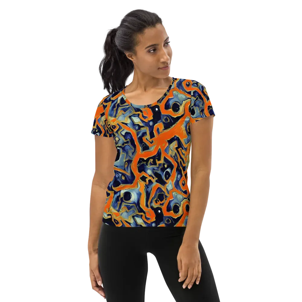 Sonic Melt on Women's Athletic T-Shirt — Front