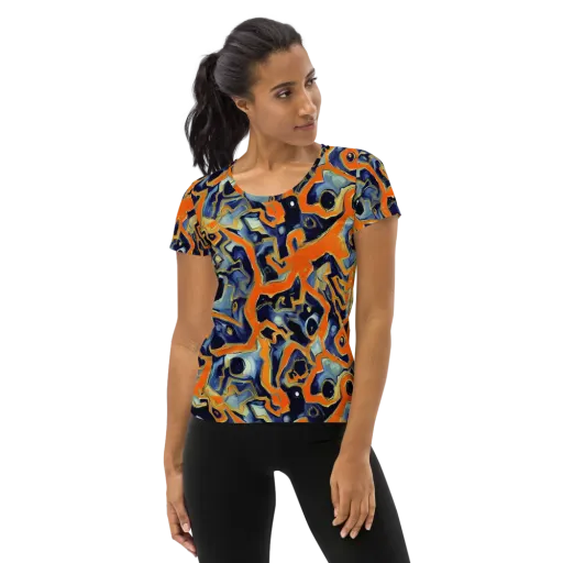 Sonic Melt on a Women's Athletic T-Shirt