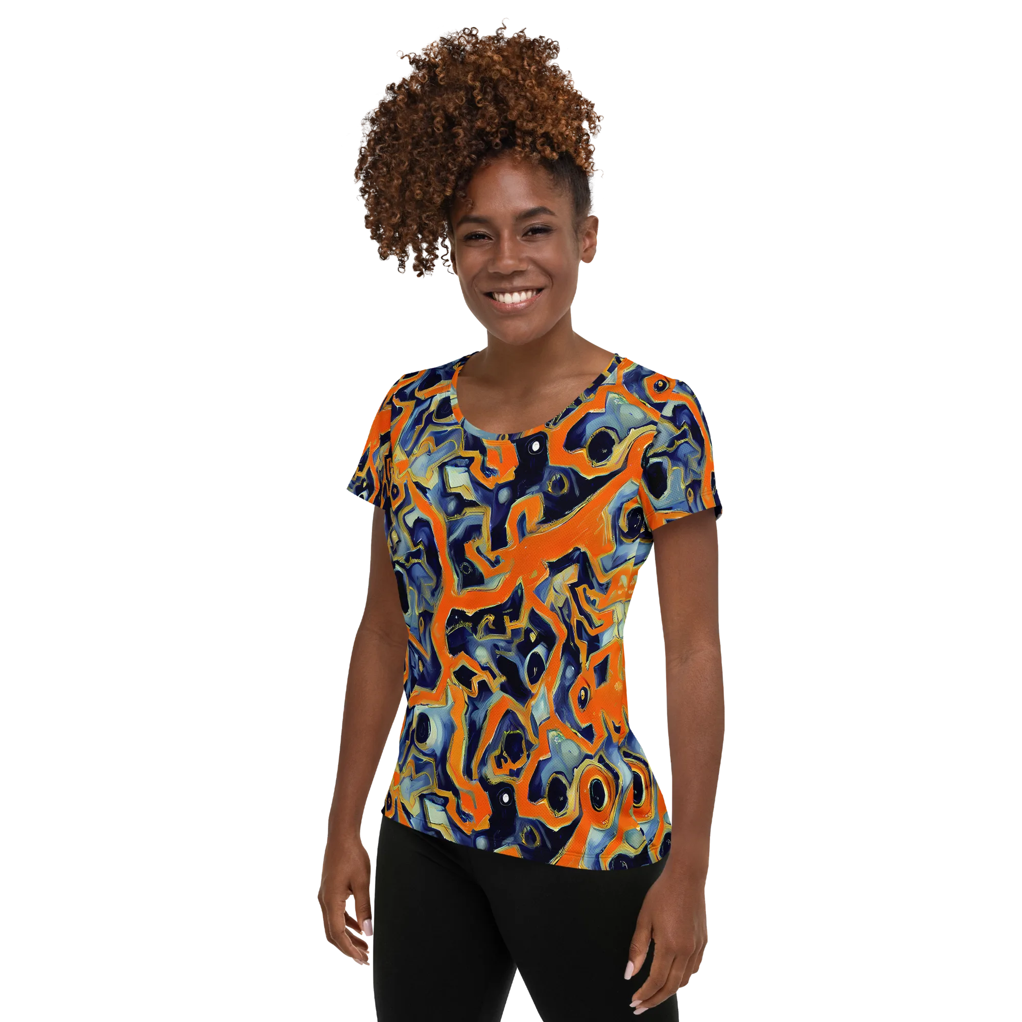 Sonic Melt on Women's Athletic T-Shirt — Left