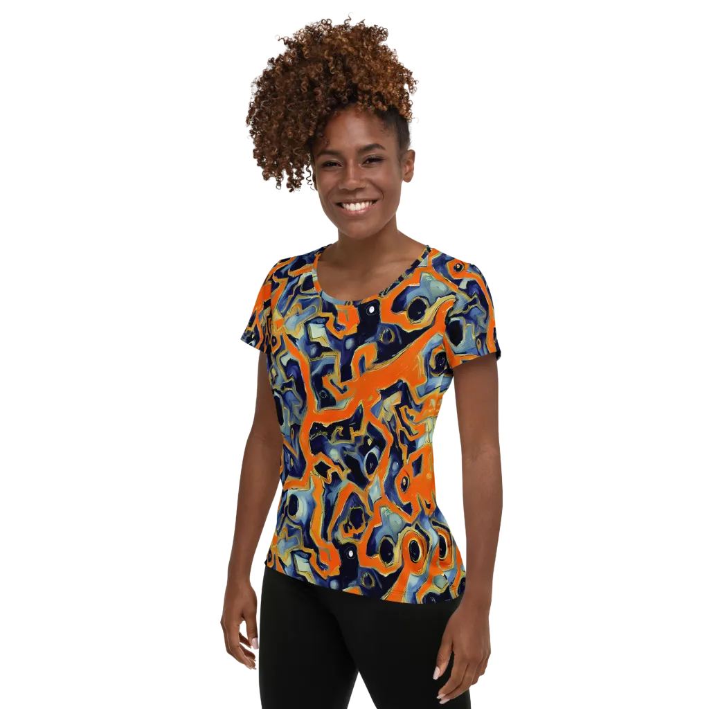 Sonic Melt on Women's Athletic T-Shirt — Left