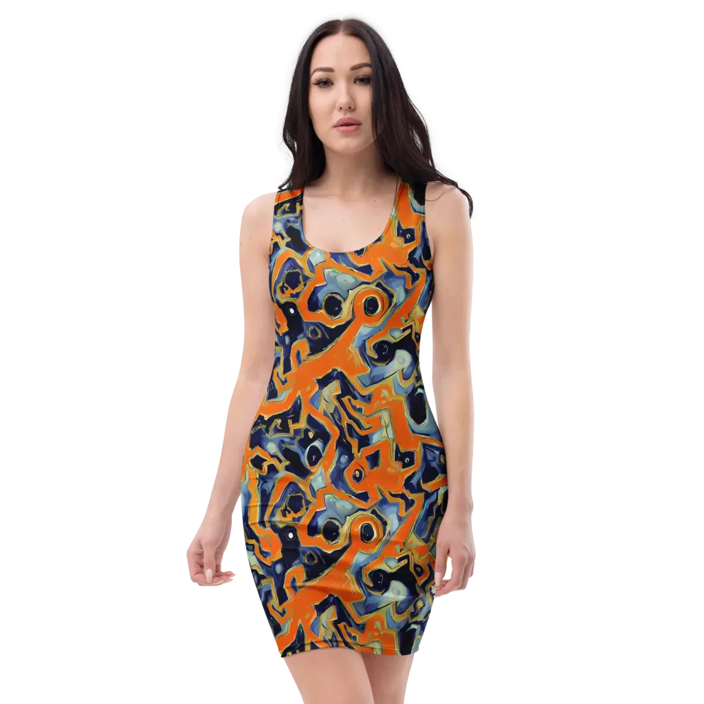Sonic Melt on Bodycon Dress — Front