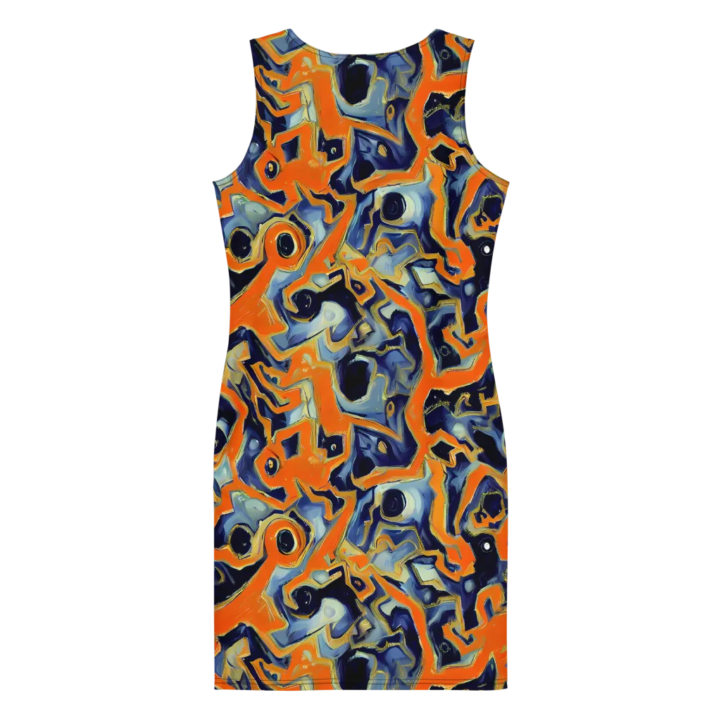 Sonic Melt on Bodycon Dress — Back