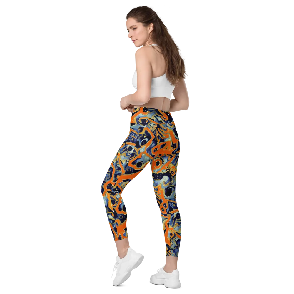 Sonic Melt on Leggings with Pockets — Left Back