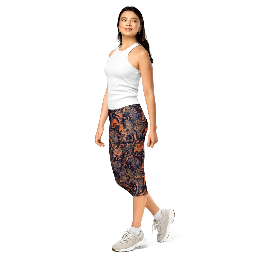 Amber Maelstrom on Capri Leggings — Left Front