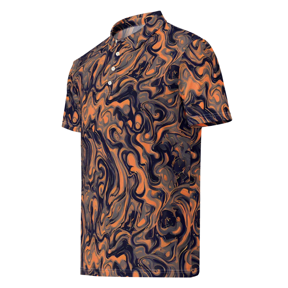 Amber Maelstrom on Men's Slim Fit Polo Shirt — Left Front