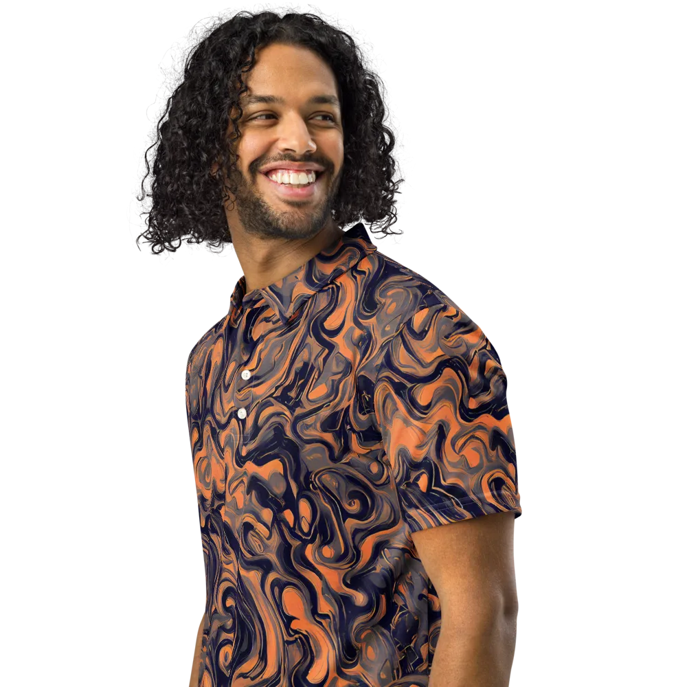 Amber Maelstrom on Men's Slim Fit Polo Shirt — Left Front